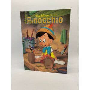 1990 Big Golden Book Walt Disney Classic Pinocchio Hardcover Children's Book